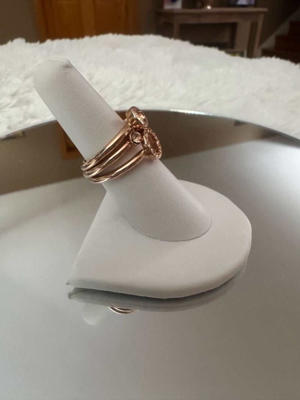Coach Rose Gold Tone Stackable Rings and Bangle Set - Picture 8 of 8